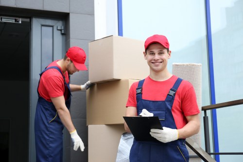 Removals team preparing a Dulwich home move