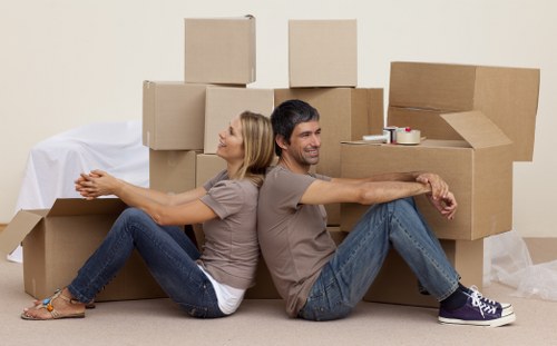 Packing and removal boxes prepared for a Dulwich relocation