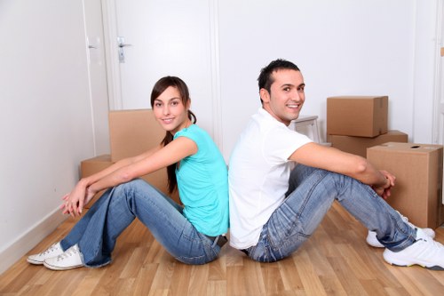 Household furniture being carefully moved from a Dulwich home