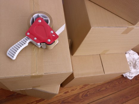 Packing and loading belongings for a local removal service